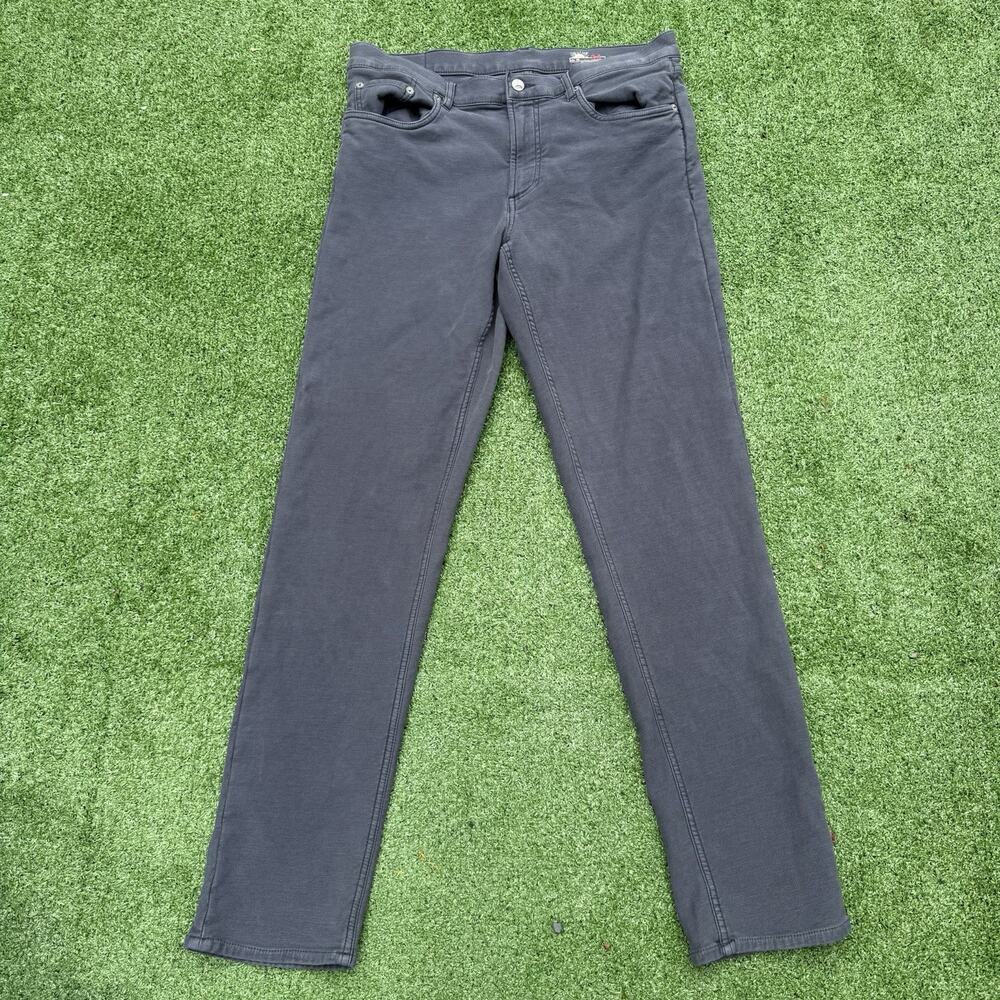 Faherty Men’s 34x32 Gray 5-Pocket Pants Stretch Casual Chino Jeans - EUC